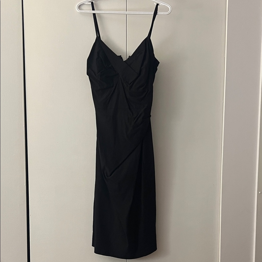 Stop Staring Elegant Black Strapless Dress